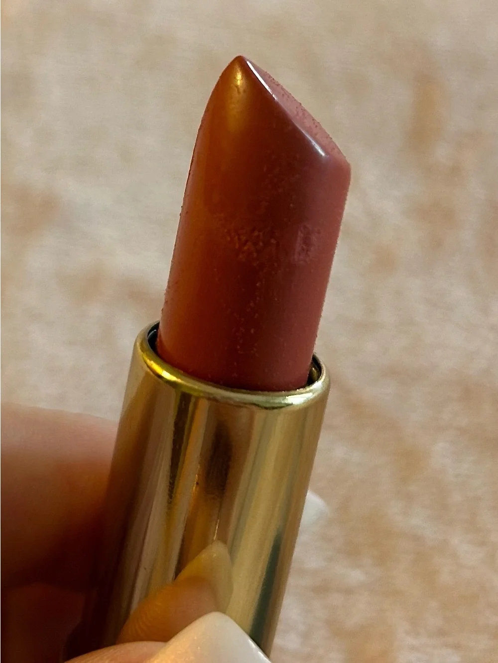 Estée Lauder “re-nutriv rose brick” lipstick light blue with gold tube NWOB rare